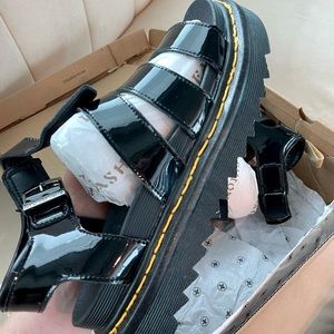 Doc Marten Patent Leather Sandals Size 10